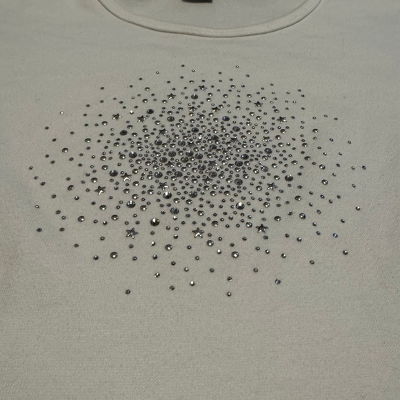 White Christine Alexander Bedazzled T-shirt - Picture 3 of 5